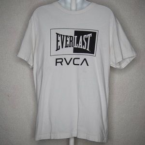 RVCA X Everlast Collab Tee Shirt Men’s Size Medium White/Black